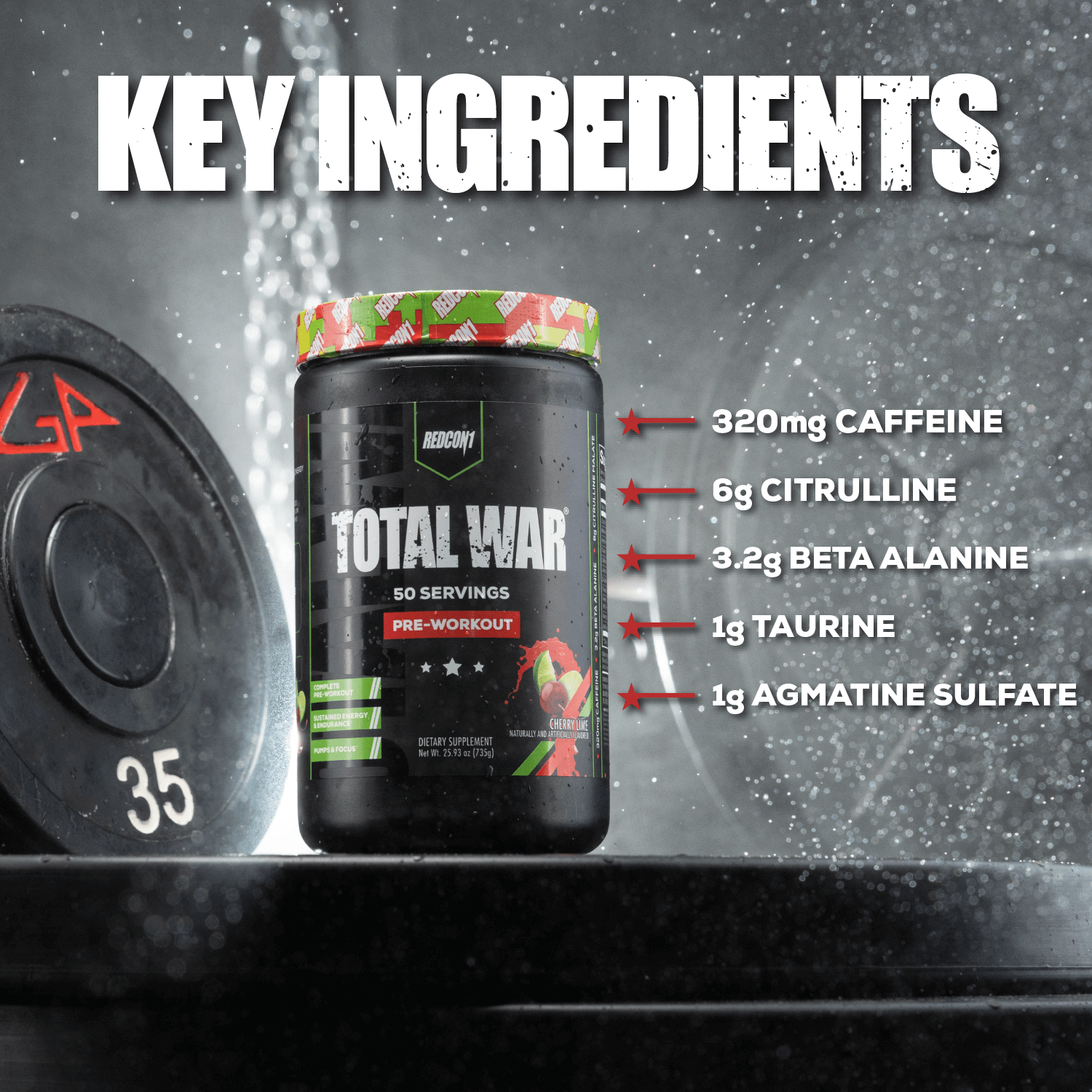 TOTAL WAR PREWORKOUT (50 Servings)
